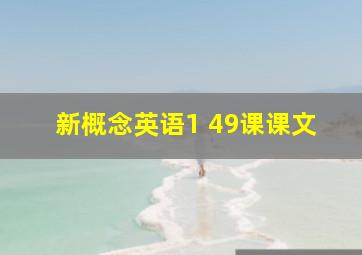 新概念英语1 49课课文